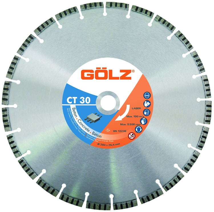 Gölz CT 30, Ø350x25,4 mm, Diamantskive