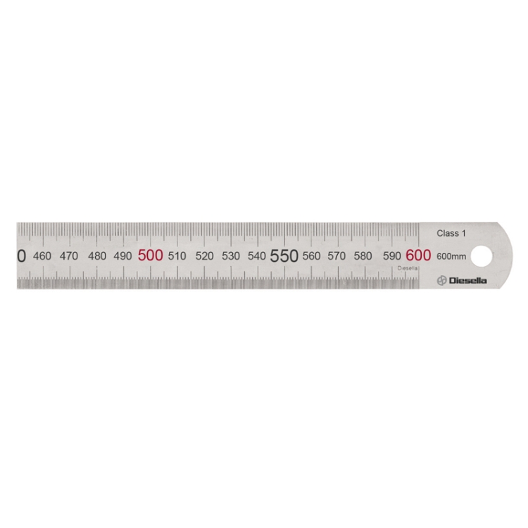 Diesella Stållineal, 600x30x1,2 mm