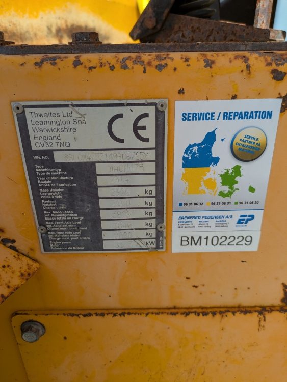 Thwaites 3 Tonne hi/sw, Brugt dumper