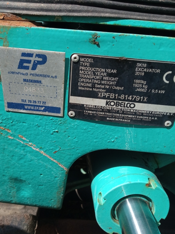 Kobelco SK18, Brugt minigraver