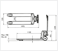 Pallevogn NH PLM2500EP, NH Handling