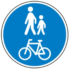 Påbudstavle D27.1, Ø70 cm