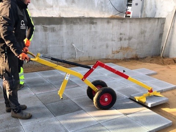 Fliselæggervogn m/tang, Ravendo