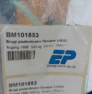 Dynapac LG500, Brugt pladevibrator