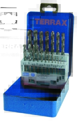 Spiralborsæt DIN 338 HSS, Ø 1-10 mm x 0,5 mm. stigning