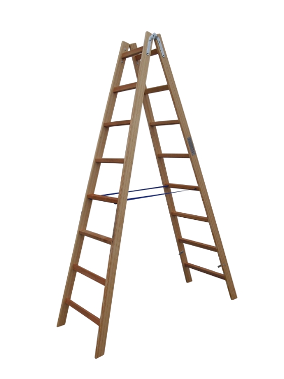 Træstige, 2,24 m / 2x8 trin