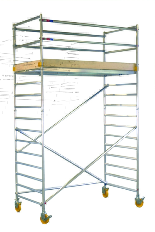 Custers Rullestillads, 1,30 x 1,78 x 5,50 m