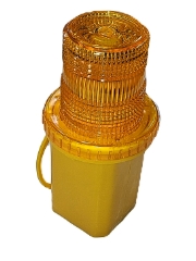 Blinklygte LED m/gul linse