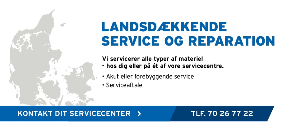 Landsdækkende service og reparation
