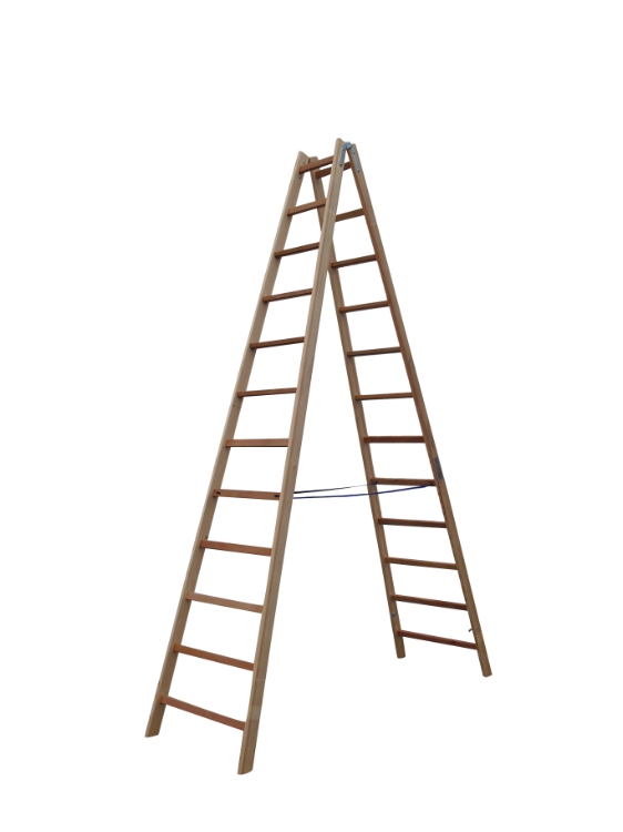 Træstige, 3,32 m / 2x12 trin