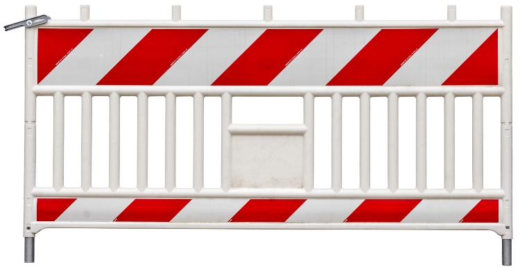 Afspærringsgitter, Venstre visning, 200x100 cm
