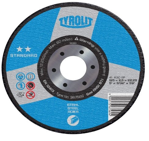 Skrubskive, 125 x 6 x 22,2 mm