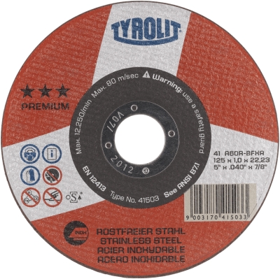 Skæreskive, 125x2x22,2 mm, plan, Premium***  