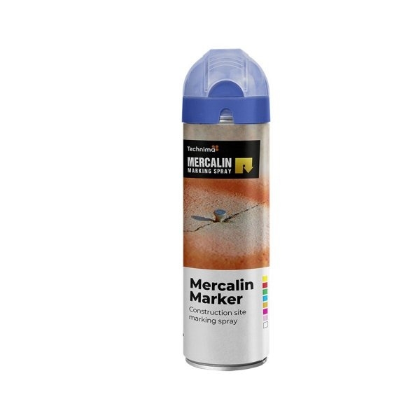 Mercalin Mærkespray, Blå Fluor, 500 ml