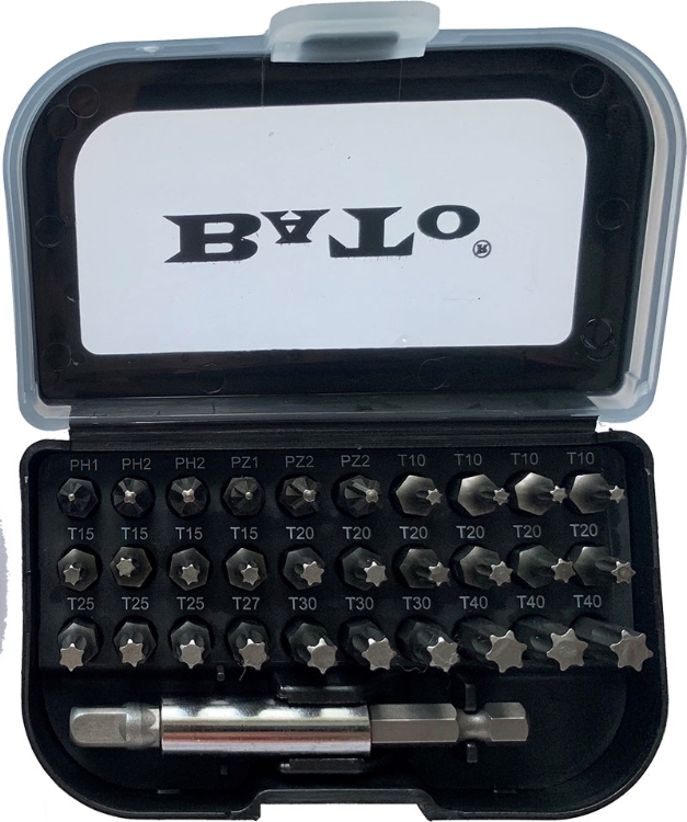 Bato Bitssæt 1/4", 32 dele, Sort