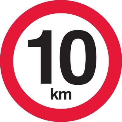 Forbudstavle C55, 10 km
